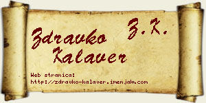 Zdravko Kalaver vizit kartica